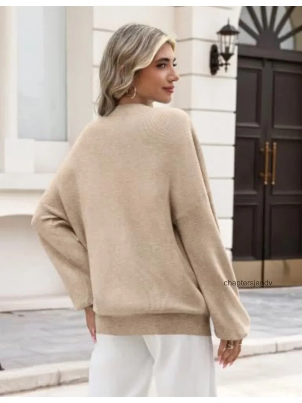 Oversized Knit Sweater Crewneck Long Sleeve Pullover Fall Winter